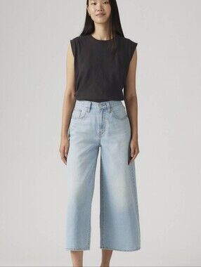 Levi's Women's XL Culotte Wide-Leg Baggy Straight-Leg Jeans, Size 24